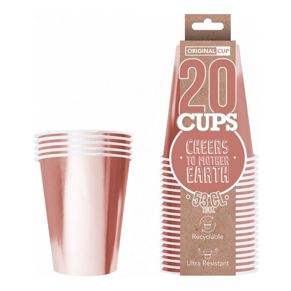 Party Kopper Papir Roségull