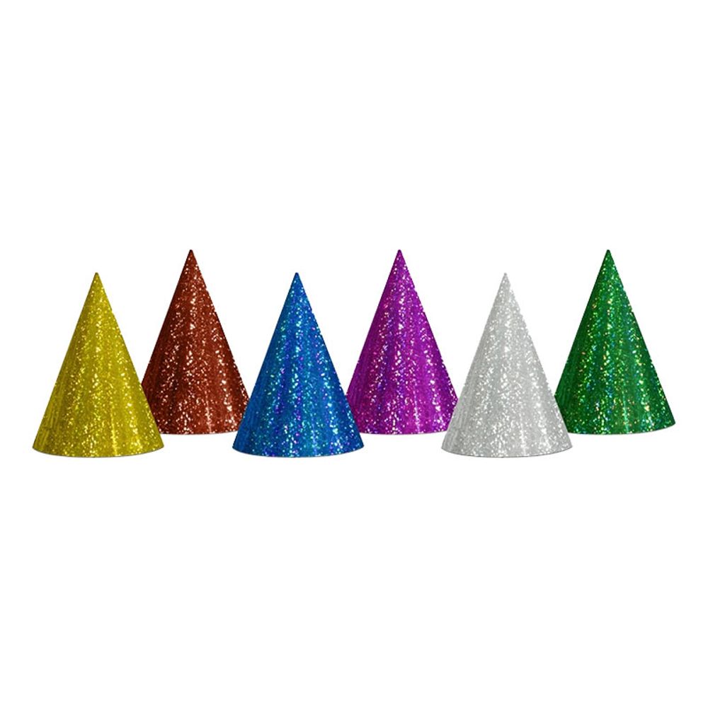 Partyhatter Holografiske Flerfargede