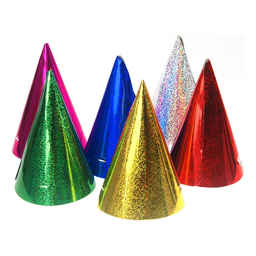 Partyhatter Holografiske Flerfargede