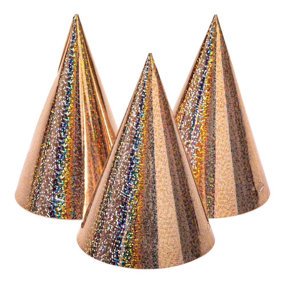 Partyhattar Holografiska Roséguld