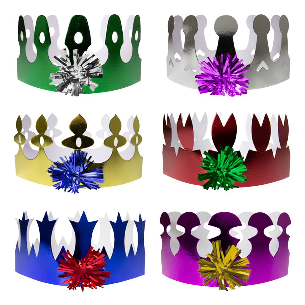 Partyhattar Kungakrona Metallic Flerfärgade