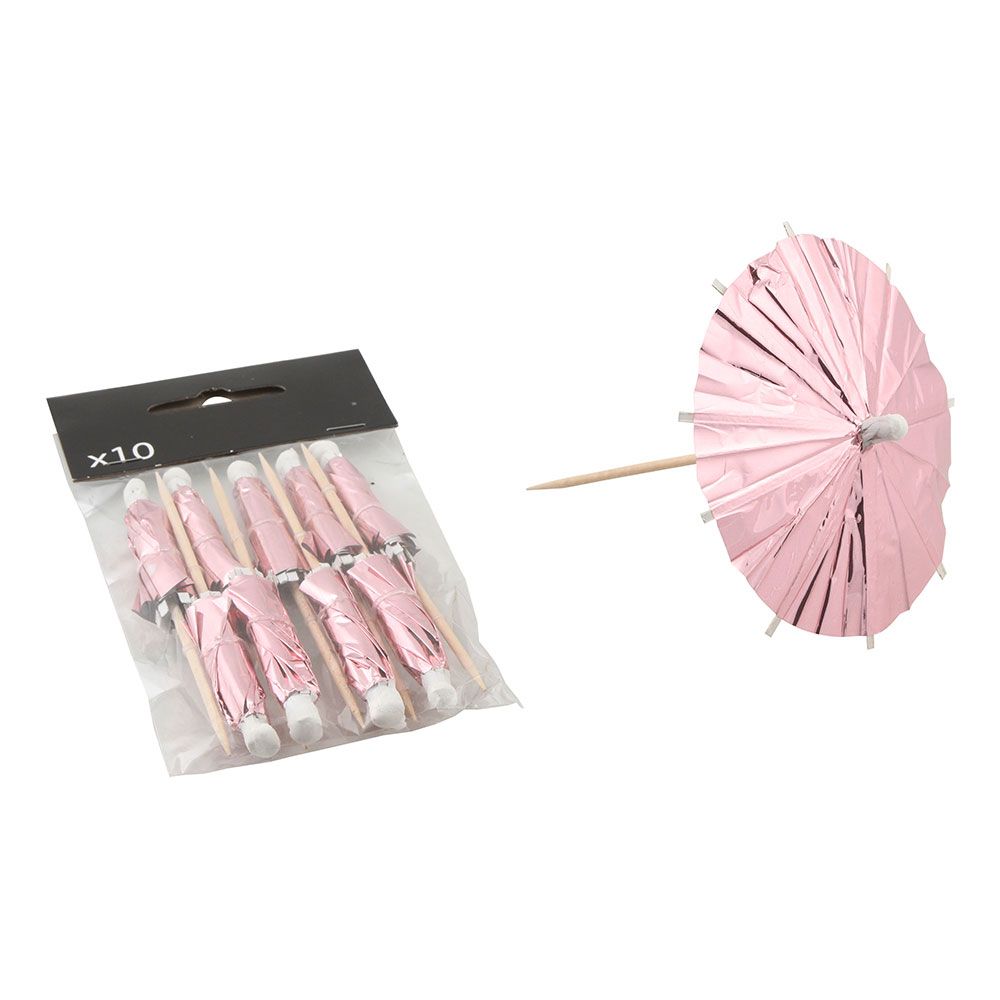 Partyparasoll Lyserosa Metallic