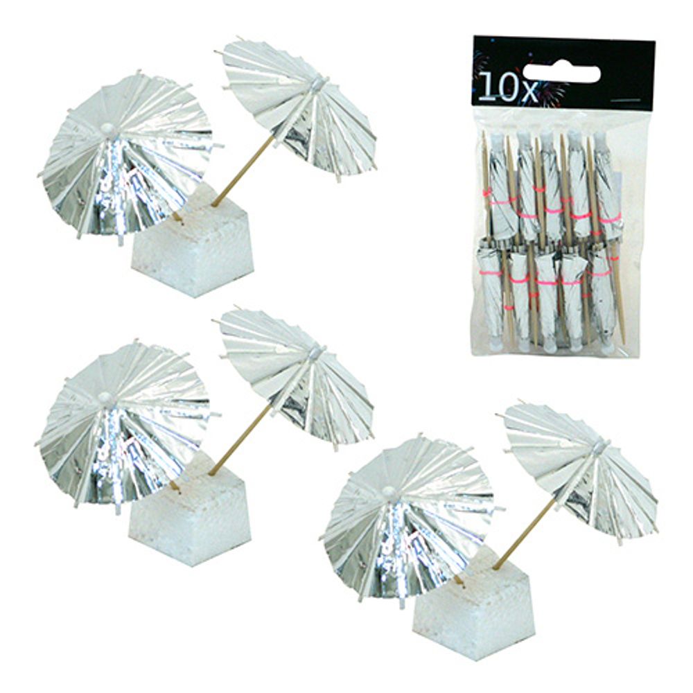 Partyparasoll Silver