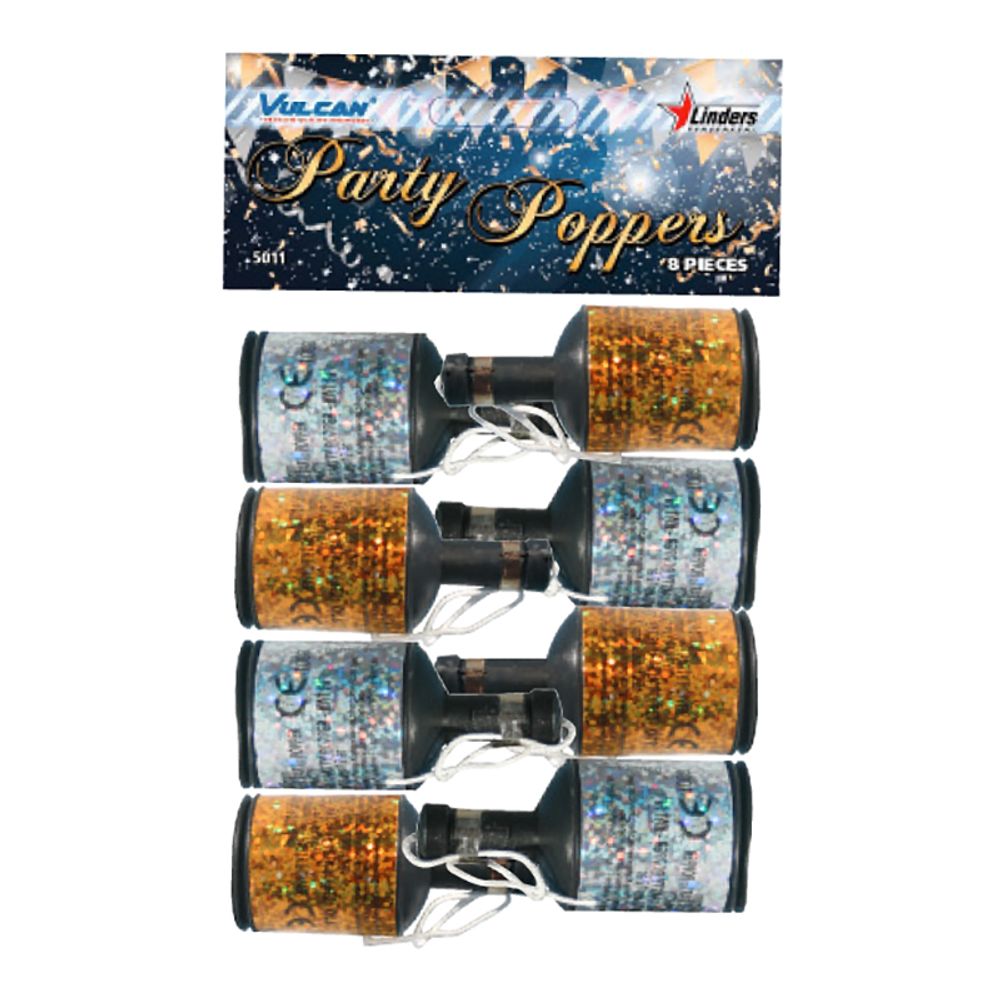 Party Poppers Guld/Silver