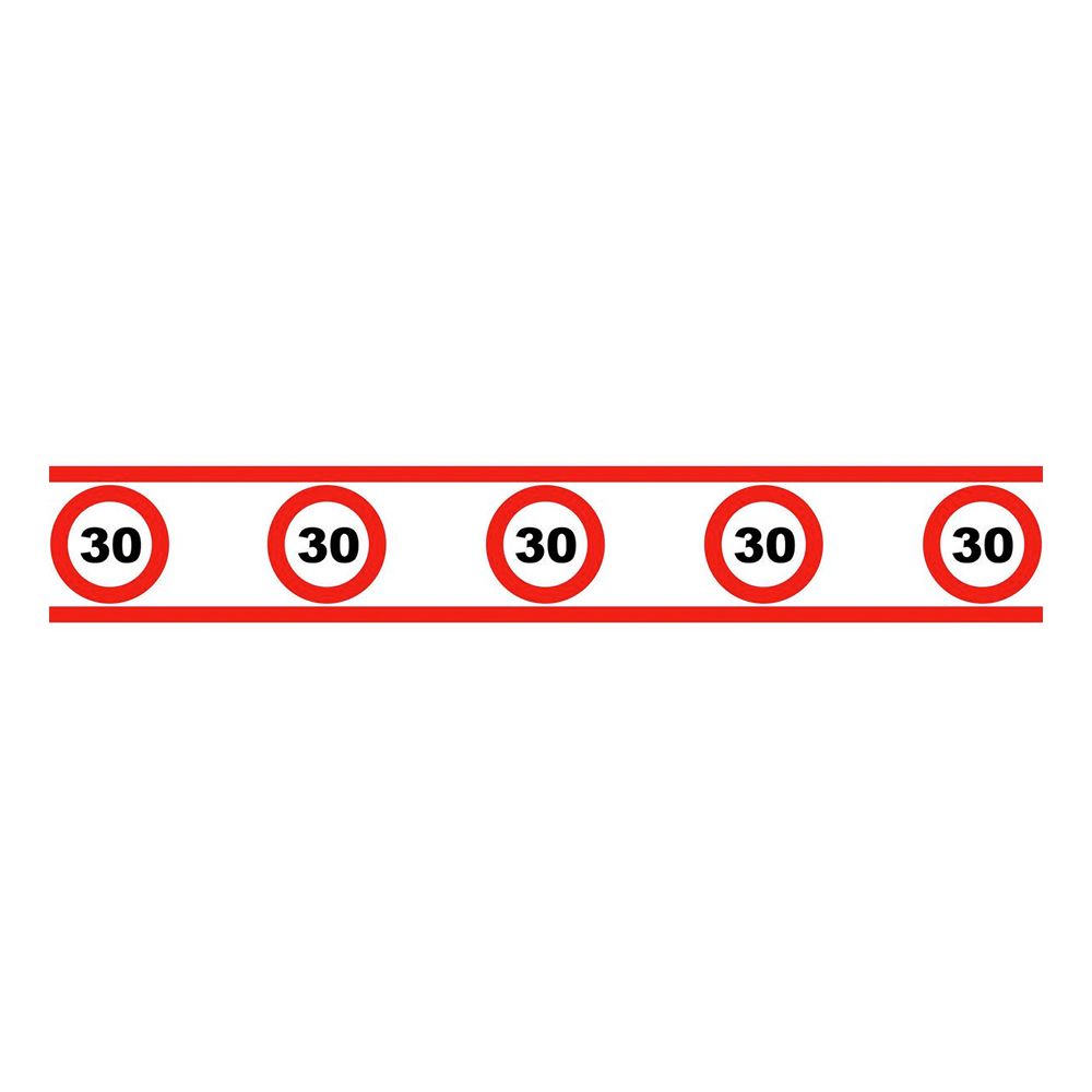 Partytape Trafikkskilt 30