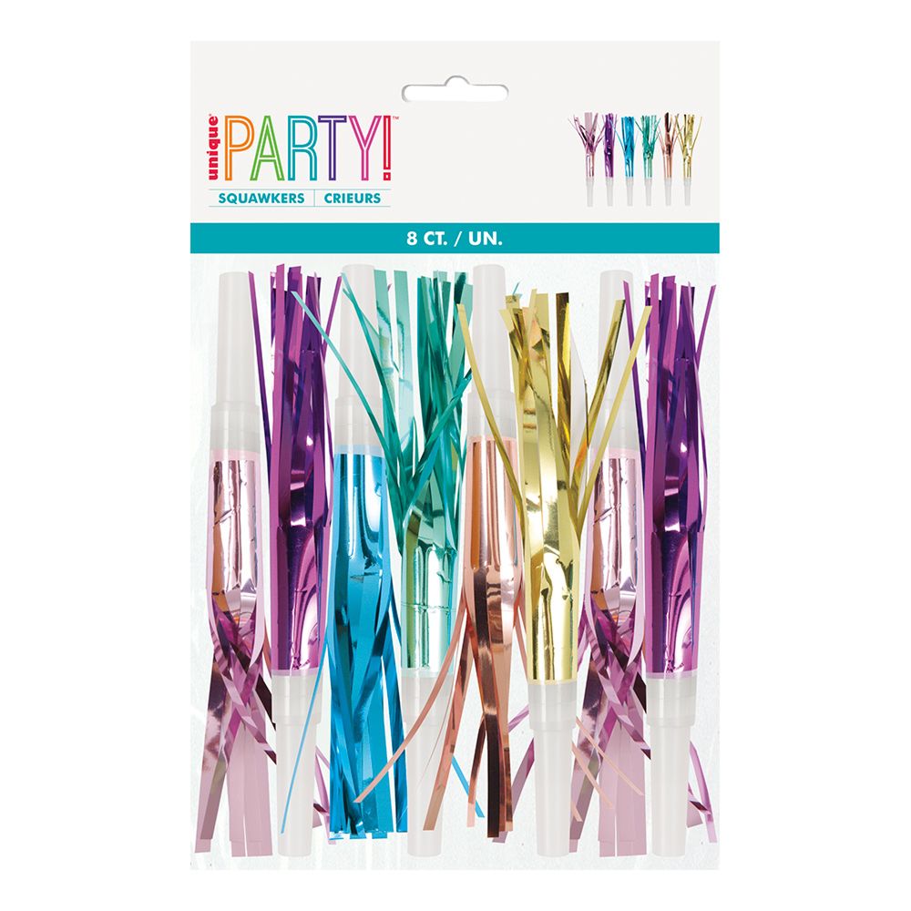 Partytutor Metallic Flerfärgade med Fransar