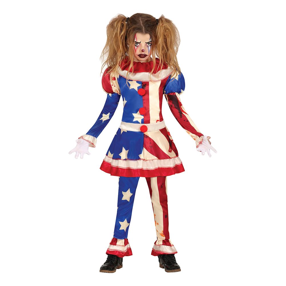 Patriotisk Klovn Børnekostume