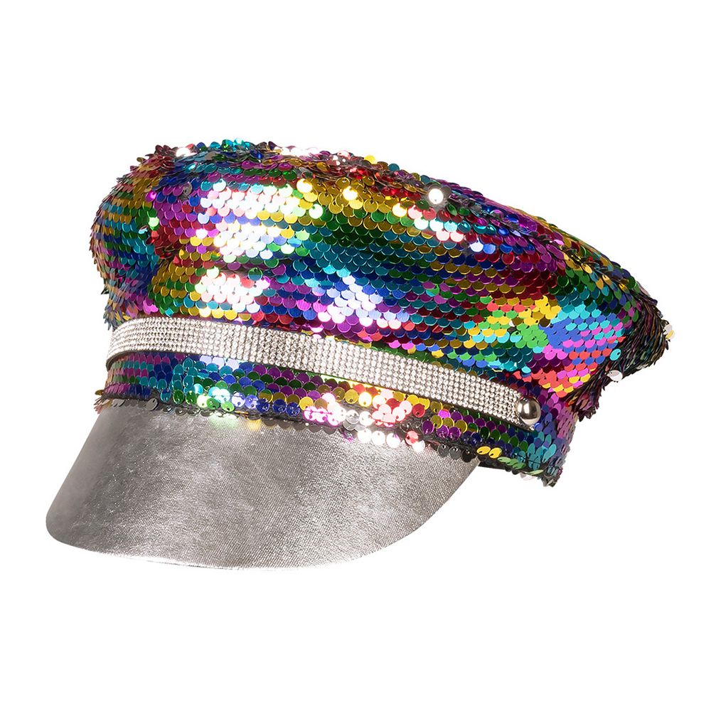 Festivalhatt med Regnbågsfärgade Paljetter
