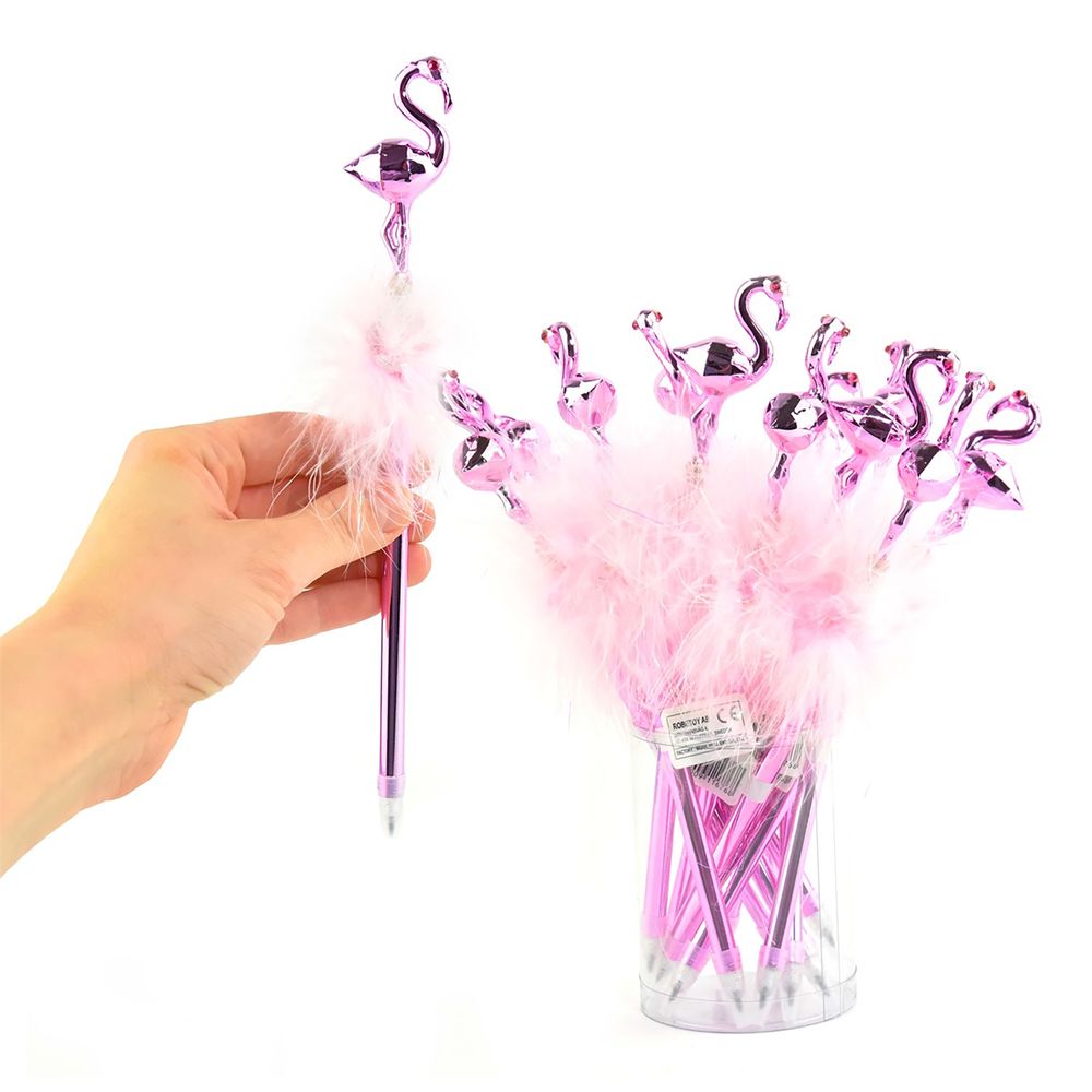 Kuglepen Flamingo med Plys
