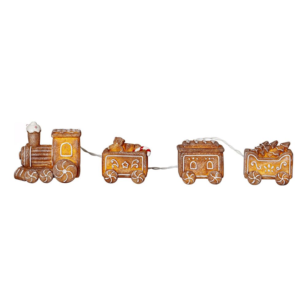 Pepperkaketog Gingerville med LED Juledekorasjon