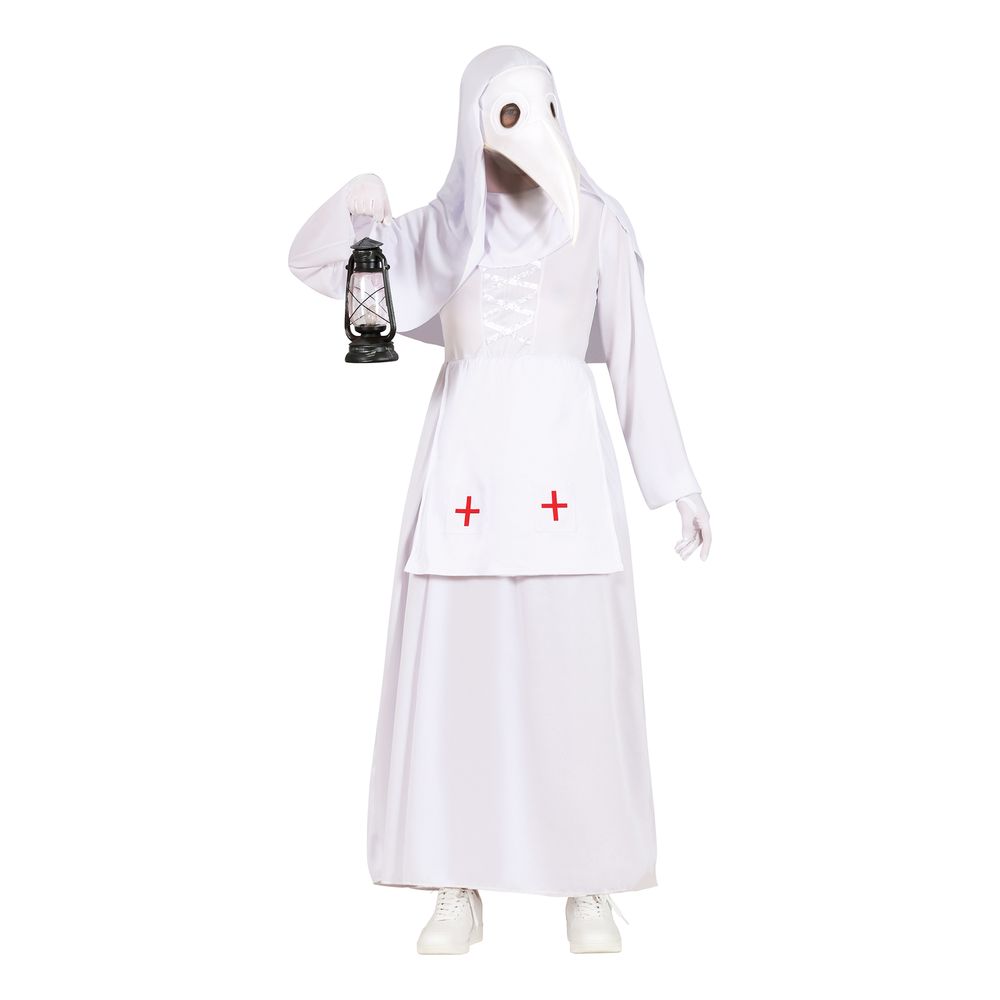 Pestdoktor Hvid Kostume