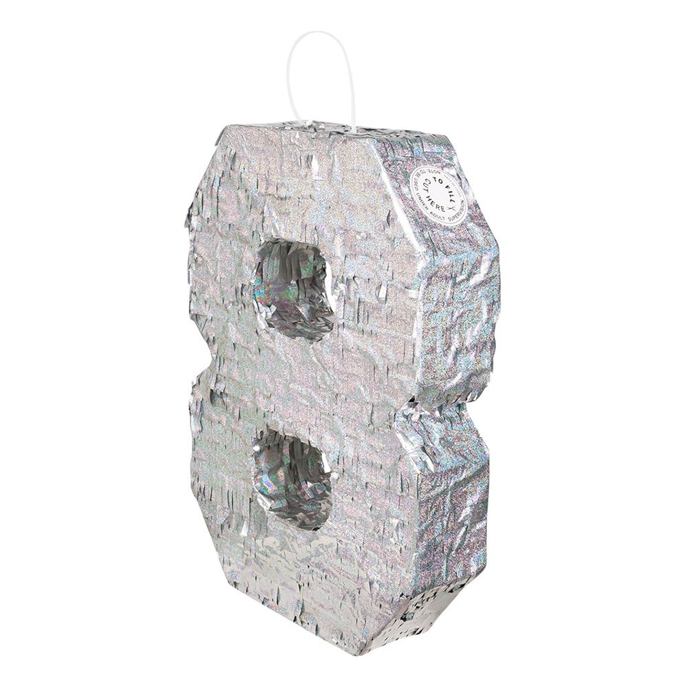 Piñata Tal Sølv Holografisk