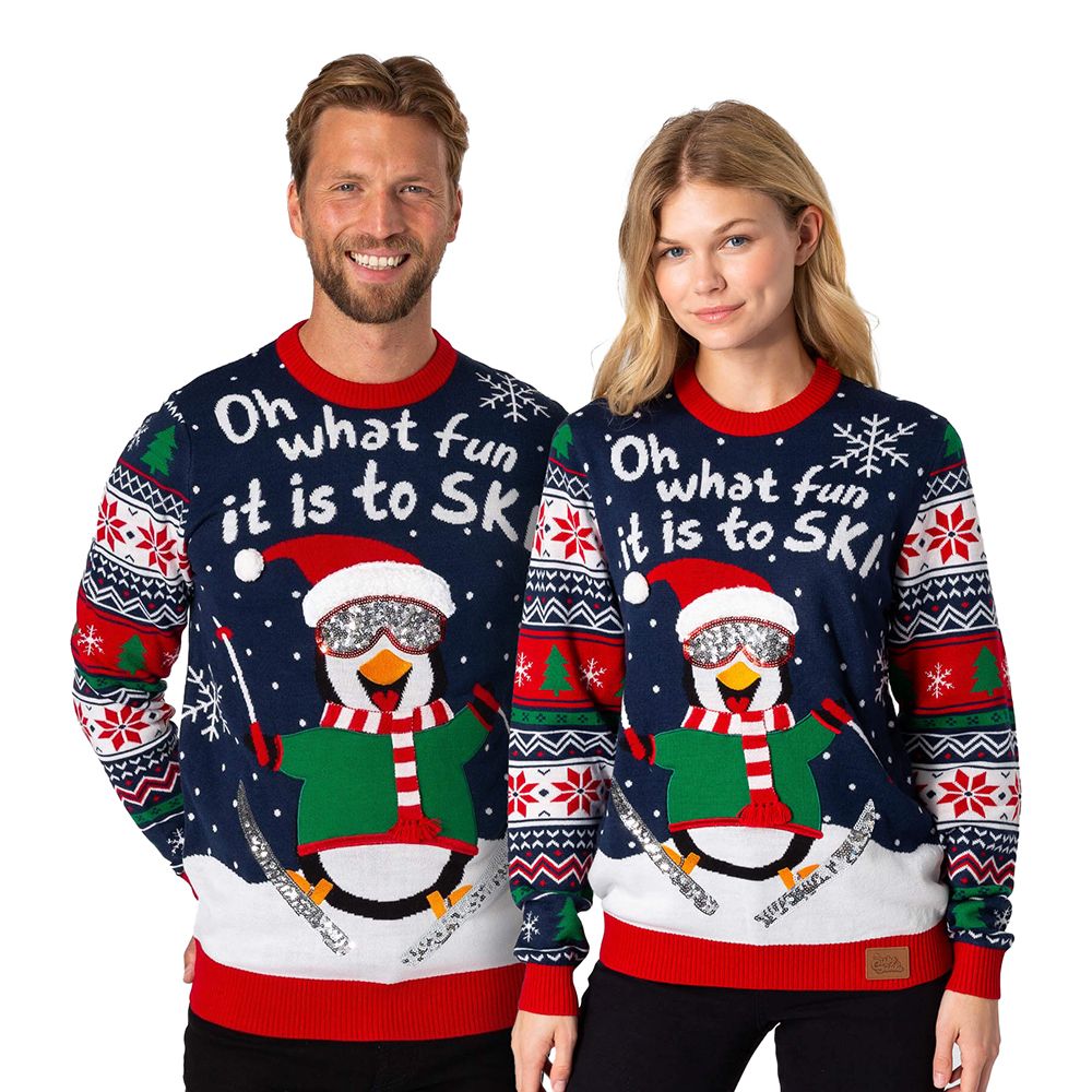 Pingvin på Skidor Jultröja