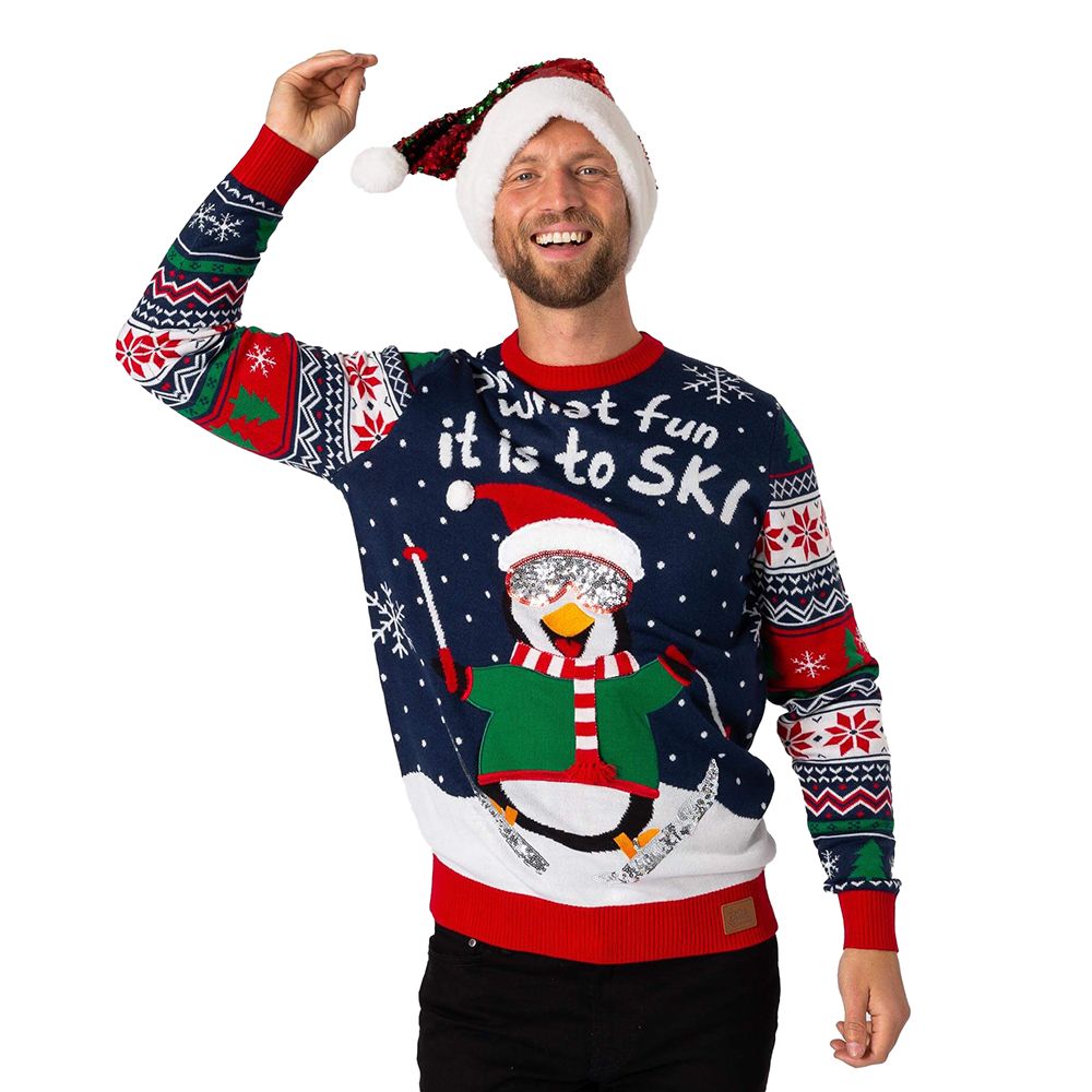 Pingvin på Skidor Jultröja