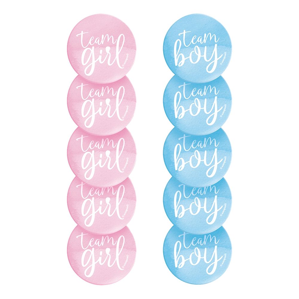 Pins Team Boy & Team Girl