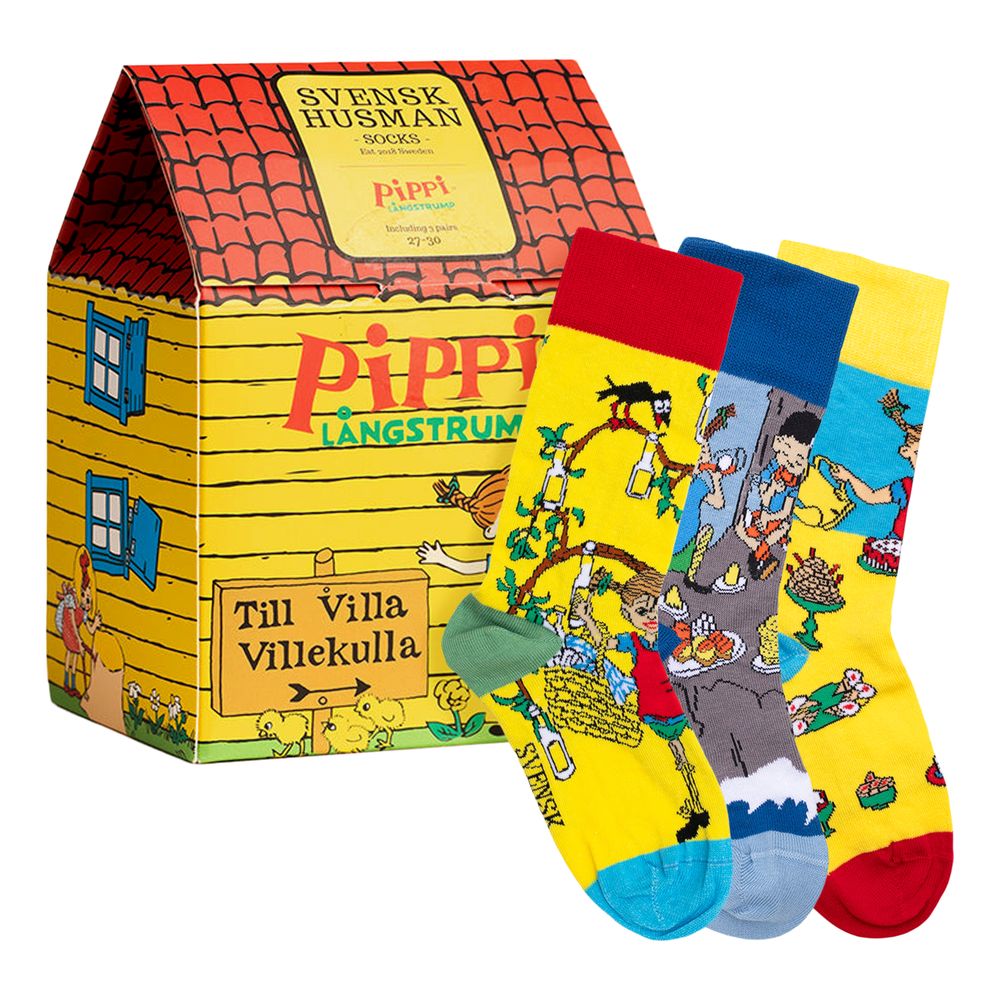 Pippi Långstrump™ Villa Villekulla Strumpor för Barn Presentbox