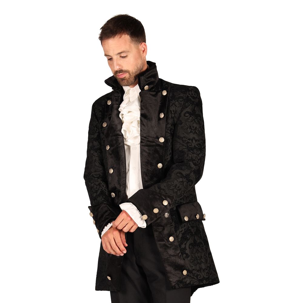 Pirat Kåbe Brocade Herre Sort Deluxe