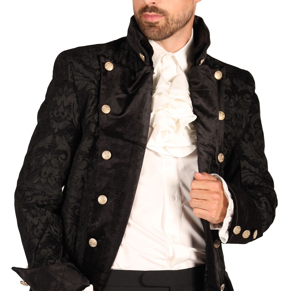 Pirat Kåbe Brocade Herre Sort Deluxe