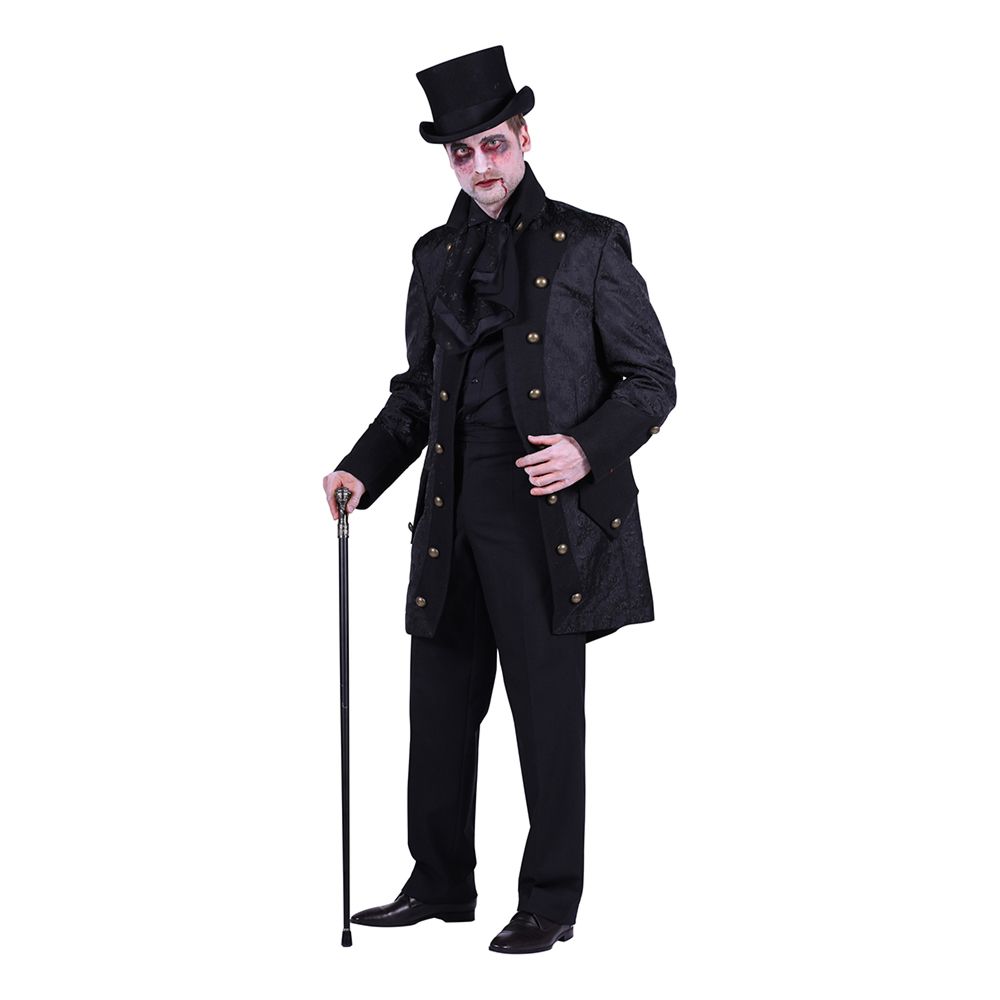 Piratkappe Herre Sort Deluxe
