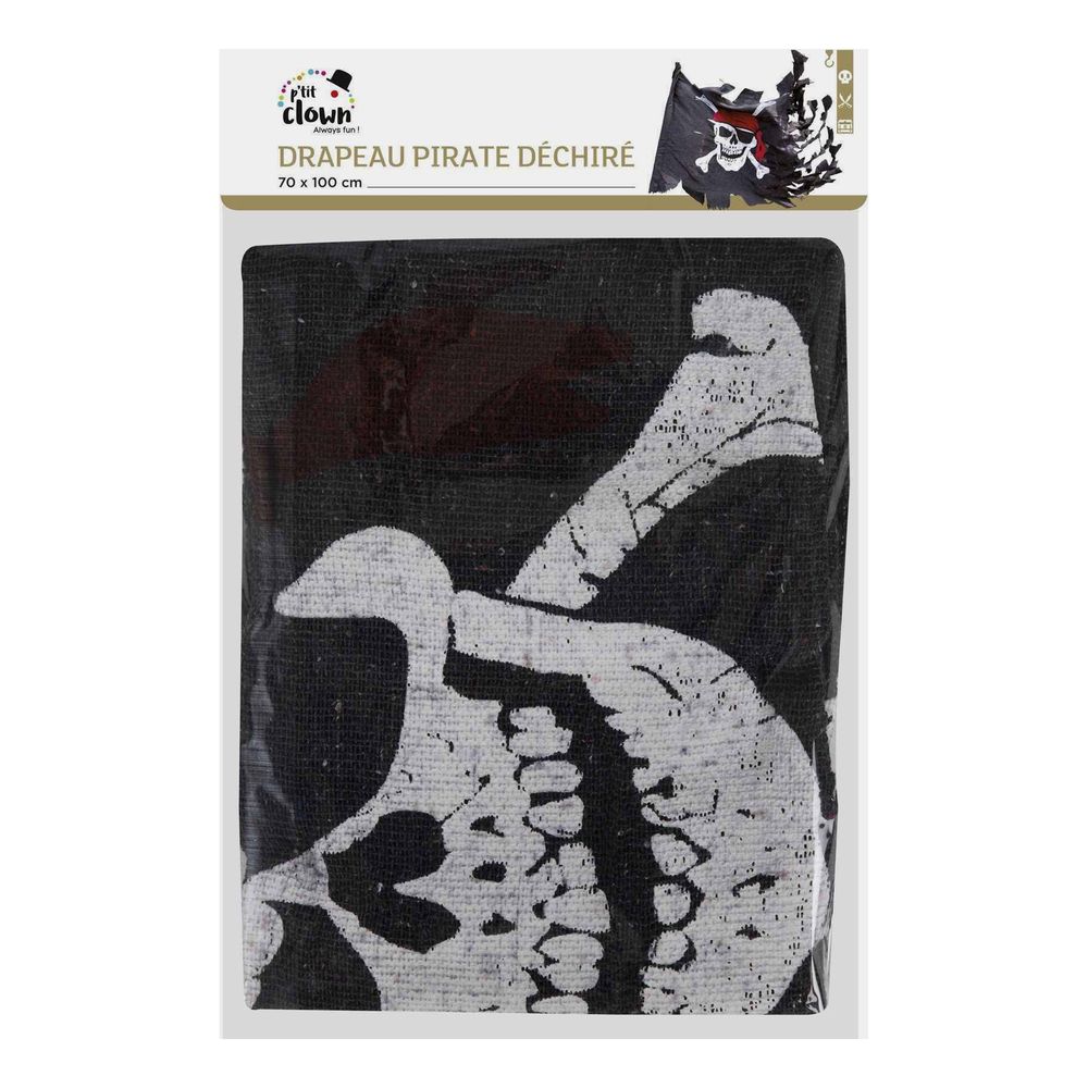 Rähjäinen Jolly Roger -merirosvolippu