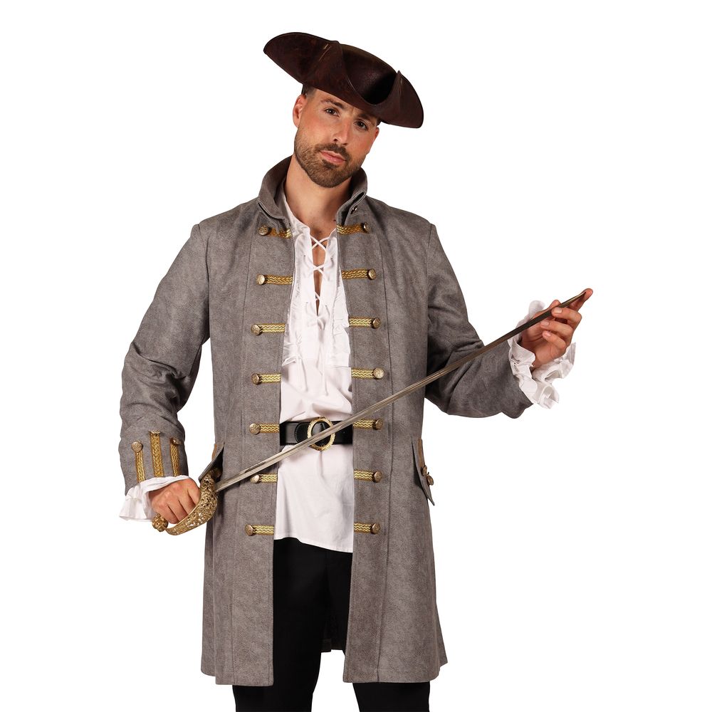 Piratjacka Grå Herr Deluxe