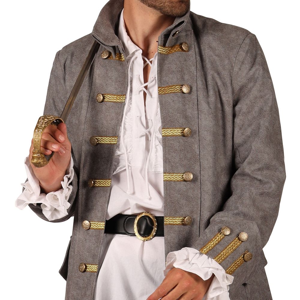 Piratjacka Grå Herr Deluxe