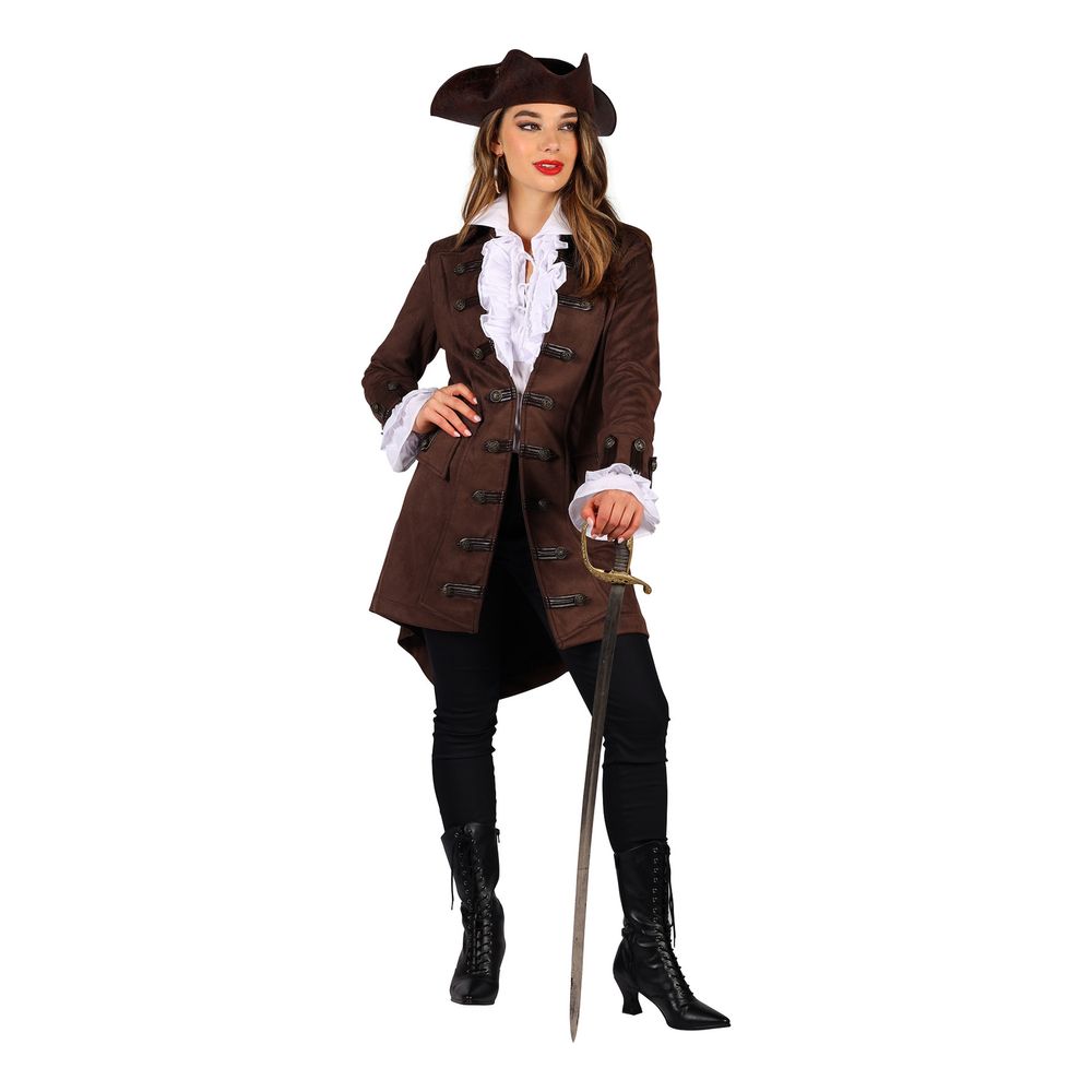 Piratjacka Mörkbrun Dam Deluxe