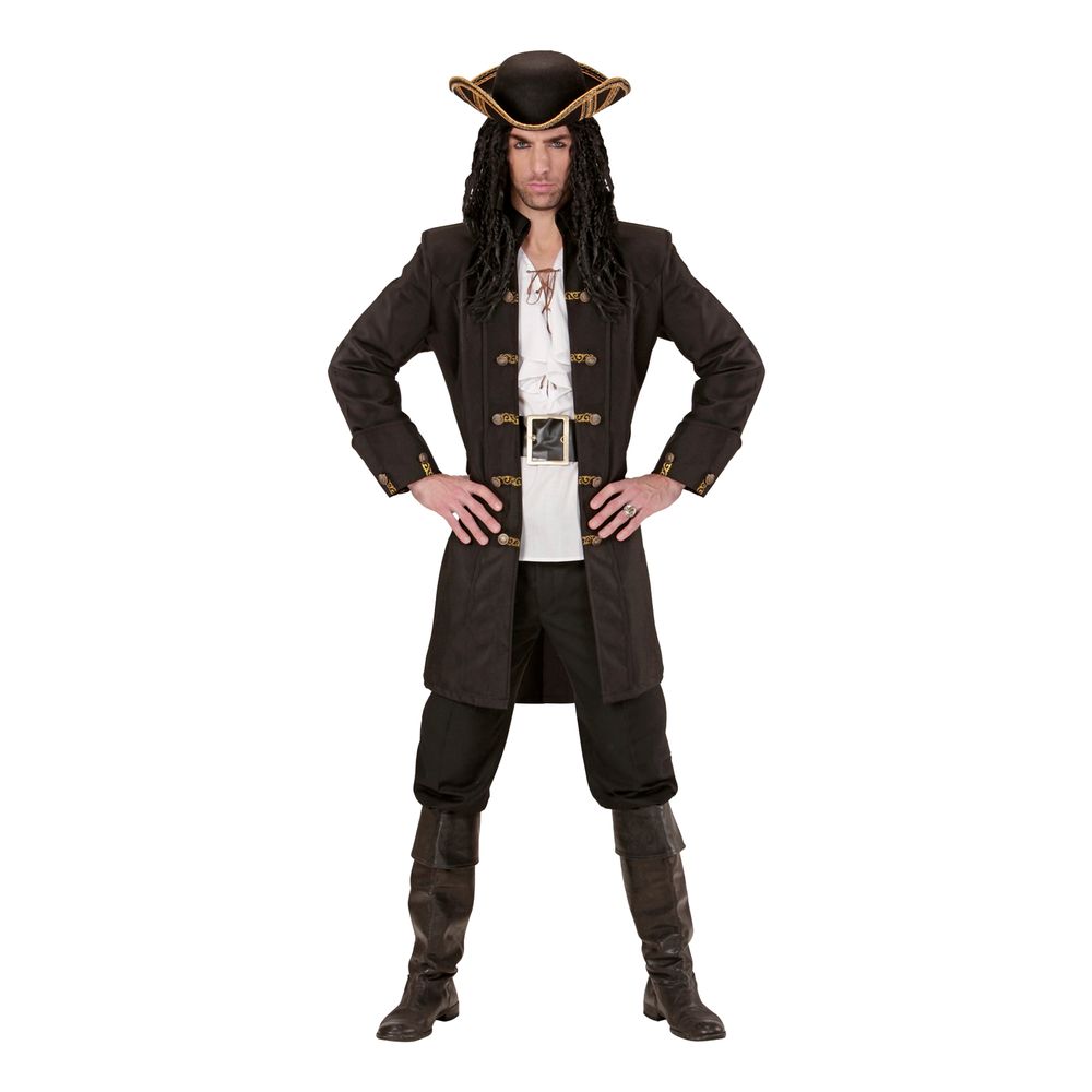 Piratkaptajn Sort Kostume