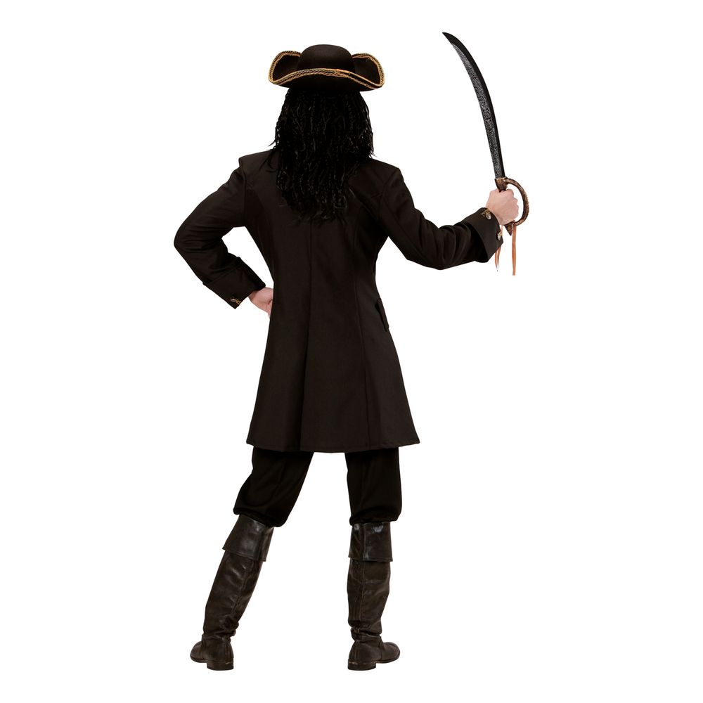 Piratkaptajn Sort Kostume