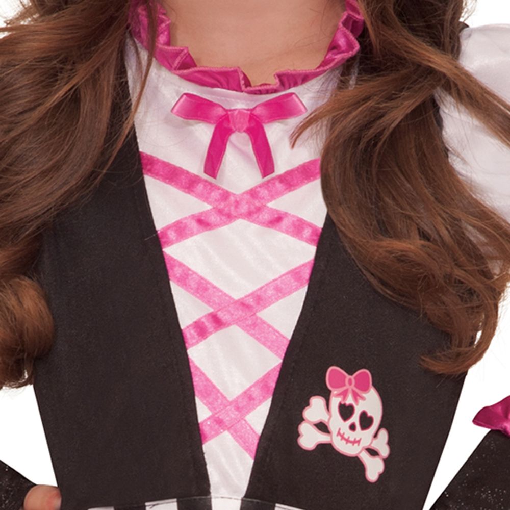 Piratkjole Rosa Kids Maskerade Kostyme