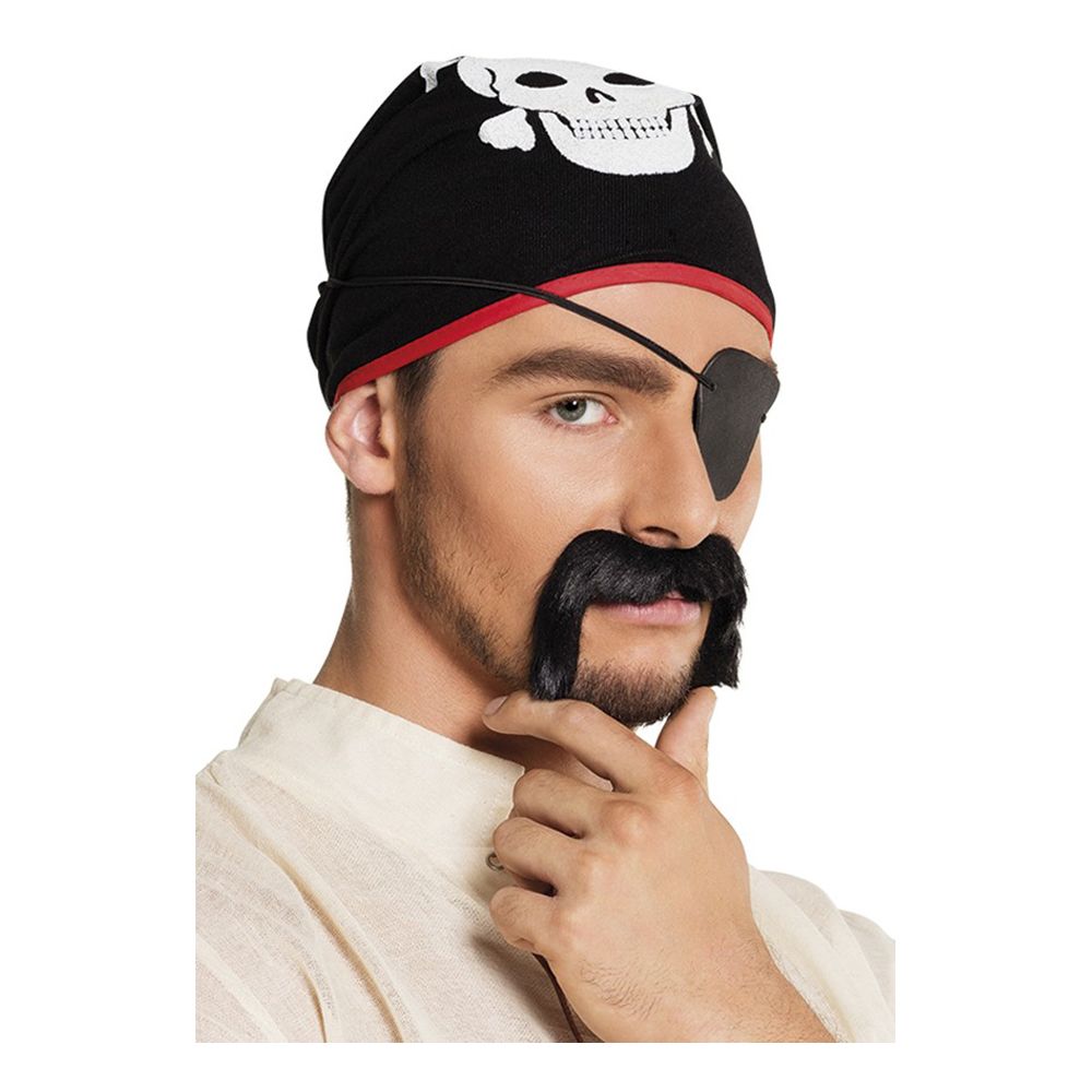 Piratmoustache Sort