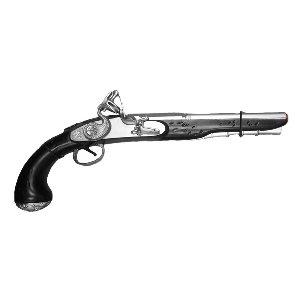 Piratpistol Svart/Sølv