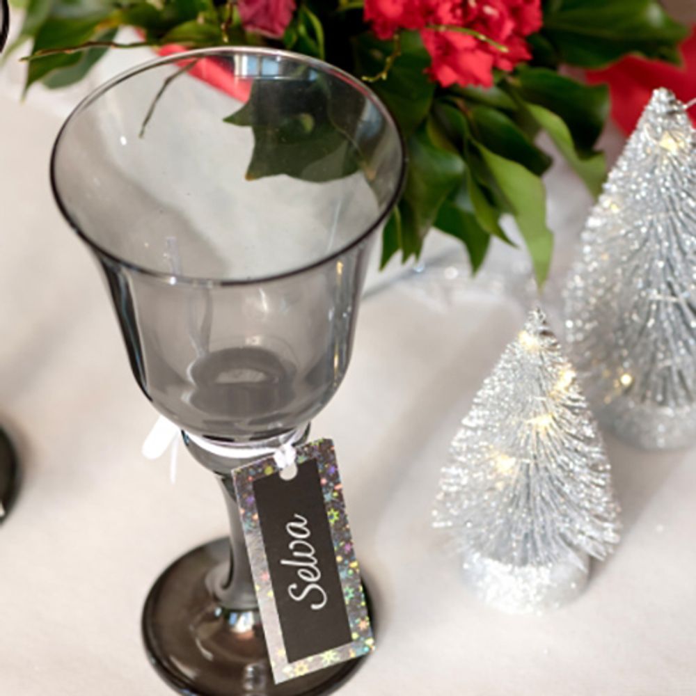 Paikkakortit Nauhassa Holografinen Hopea