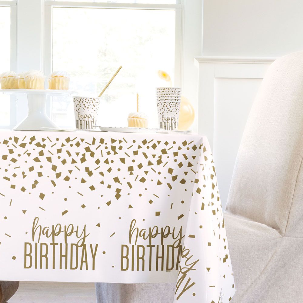 Plastduk Happy Birthday Gull