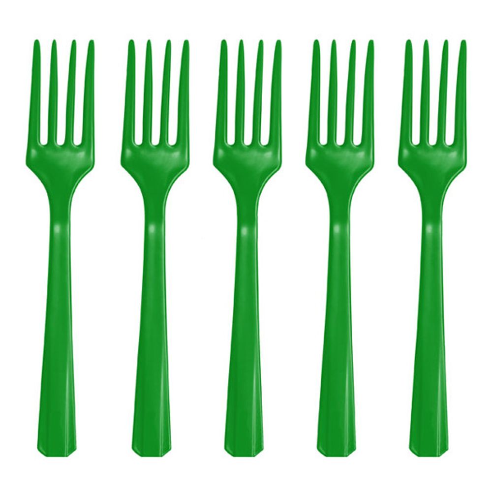 Plastgafflar Gröna