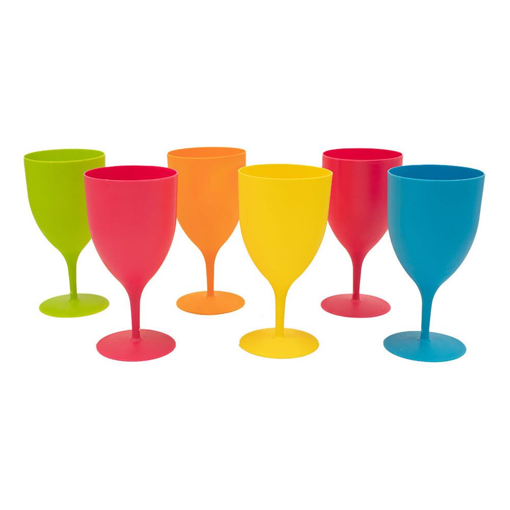 Fargede Vinglass av Plast