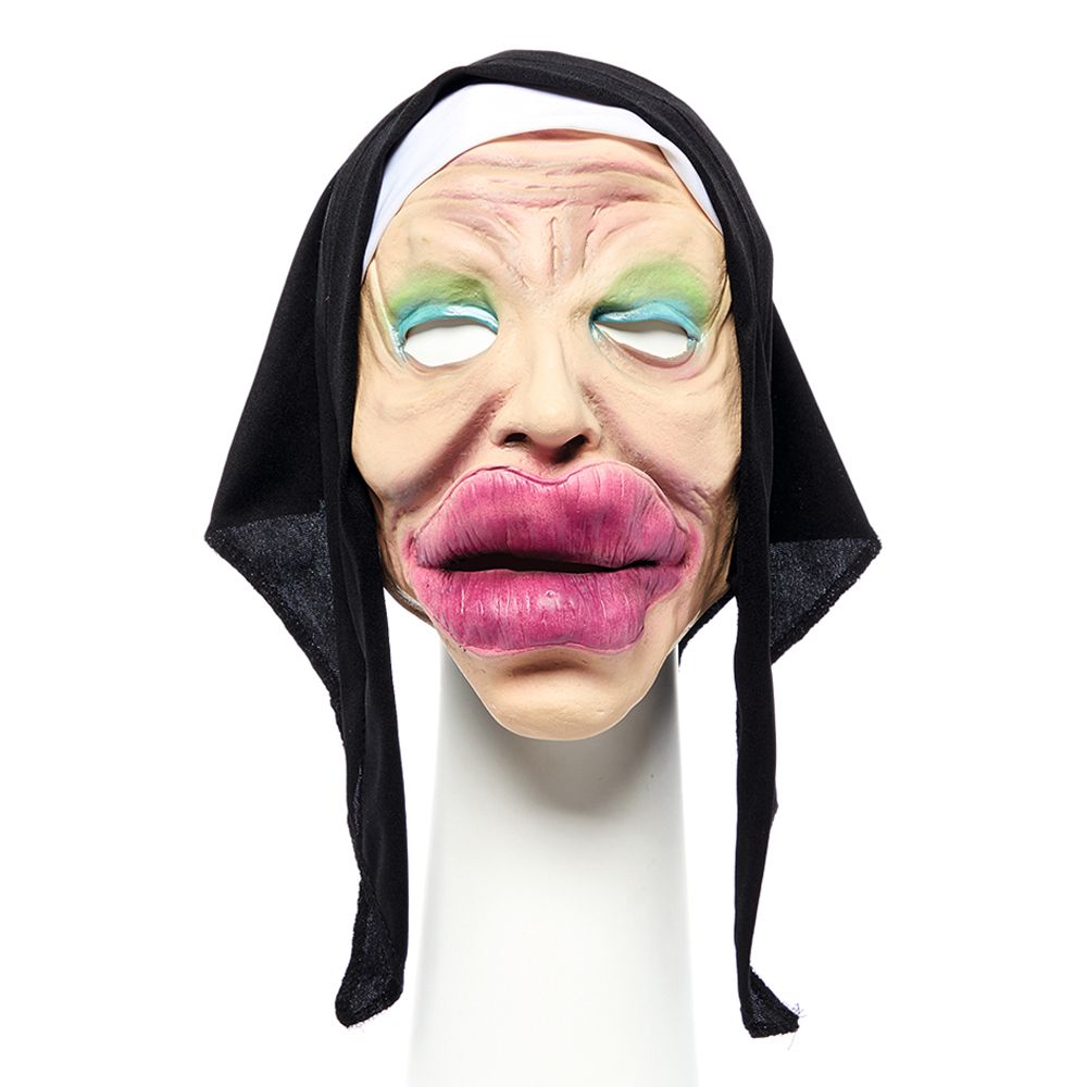 Nonne med Store Lepper Maske