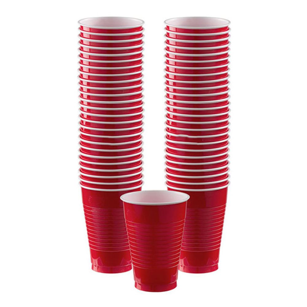 Plastmuggar Röda