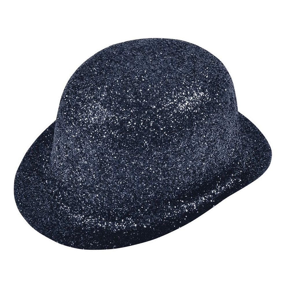 Plommonstop Glitter Svart Hatt