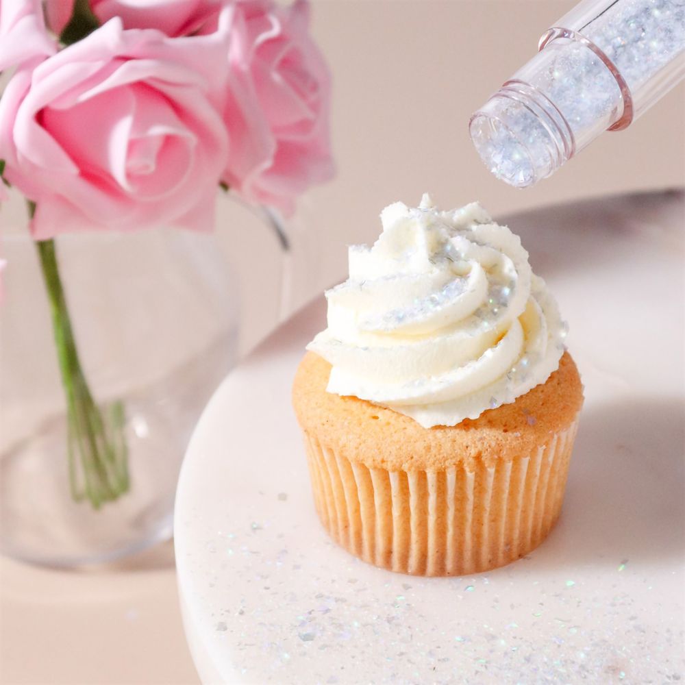 PME Spiseligt Glitter Iriserende Diamanthvid
