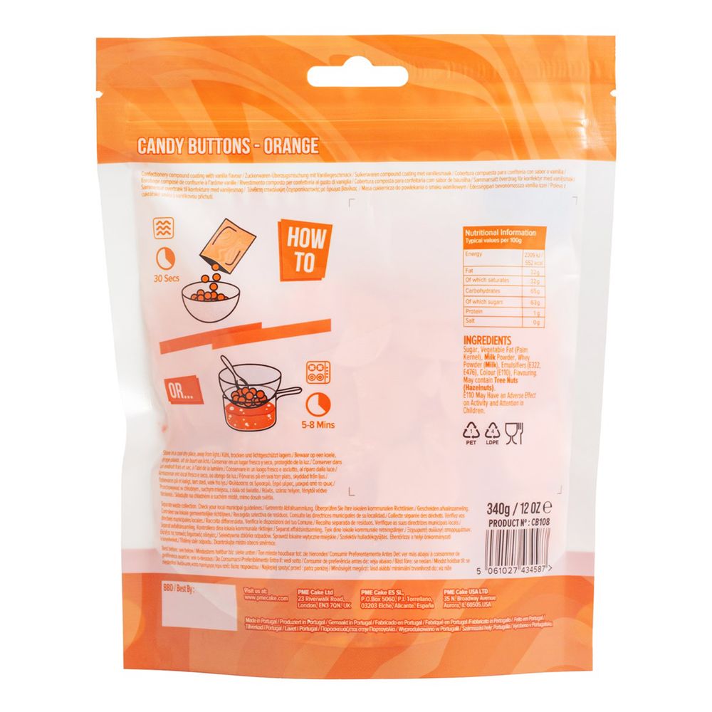 PME Candy Buttons Orange