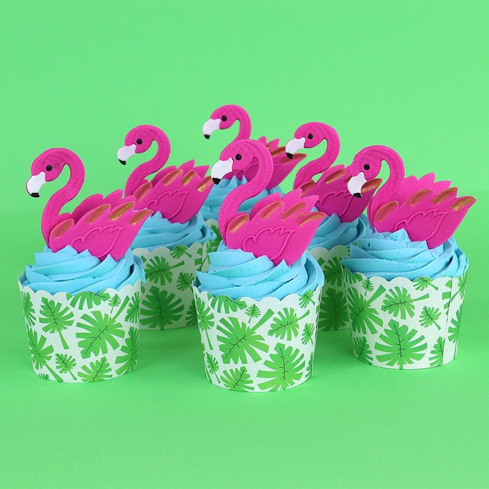 PME Sukkerfigurer Flamingo Cupcakesæt