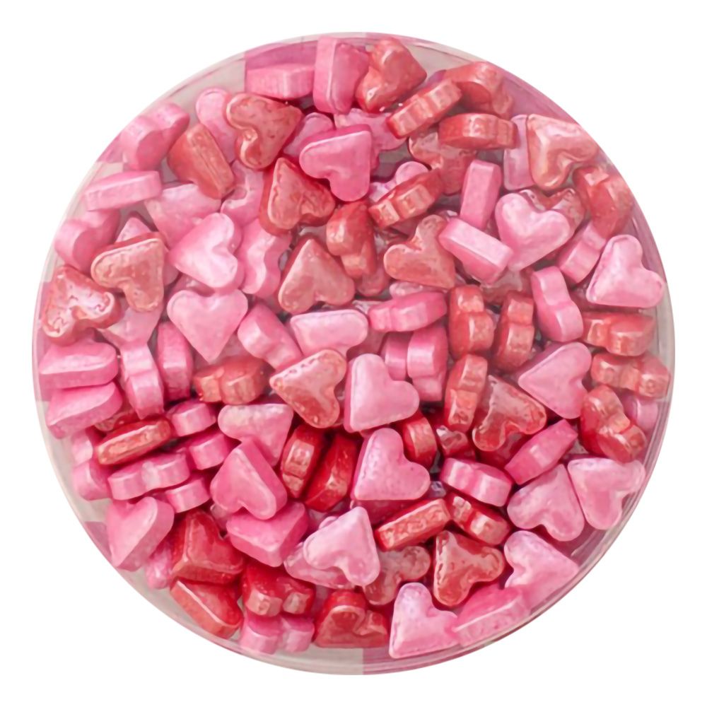 PME Lyserøde Hjerte Sprinkle Charms