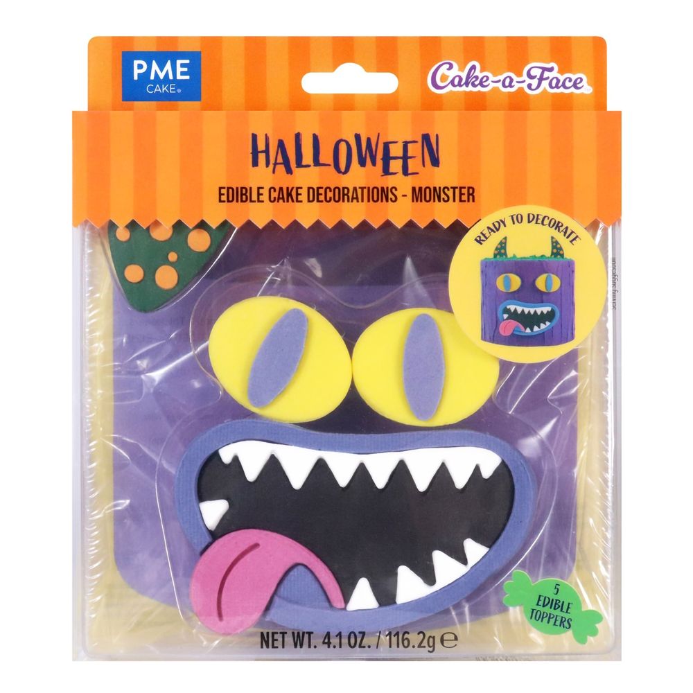 PME Sockerfigur Monsteransikte Crazy Cat
