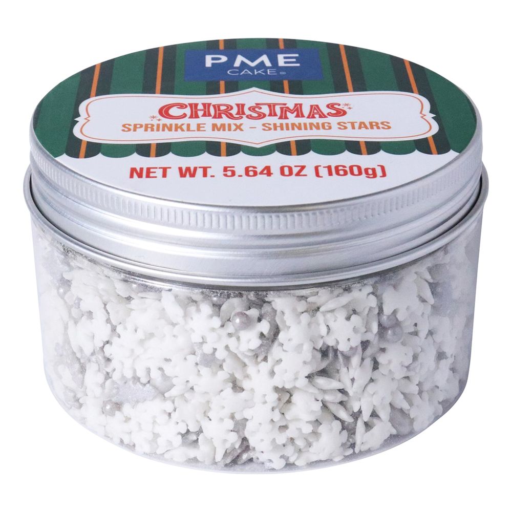 PME Strösselimix Christmas Silver Shining Stars
