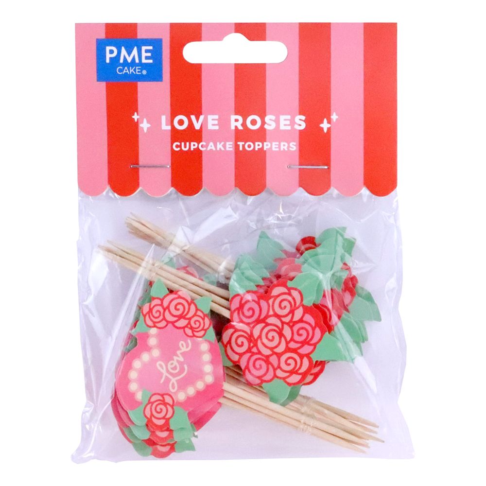 PME Love Roses -kakkukoristeet