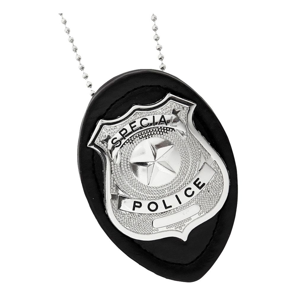 Polisbricka Halsband med Clip