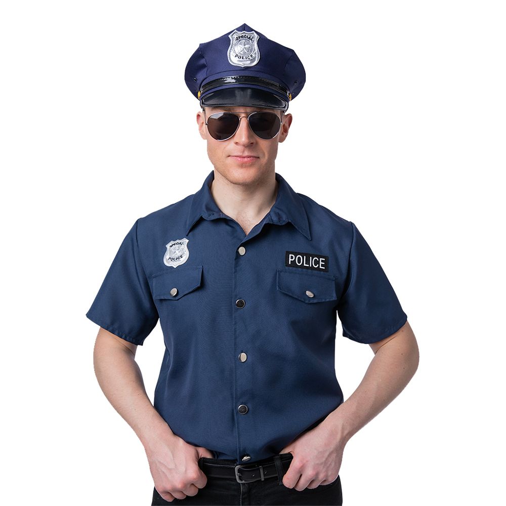 Politiskjorte Marineblå