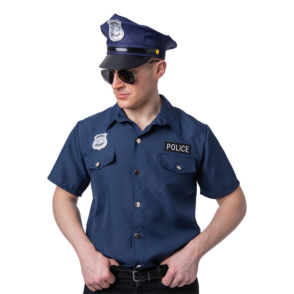 Politiskjorte Marineblå