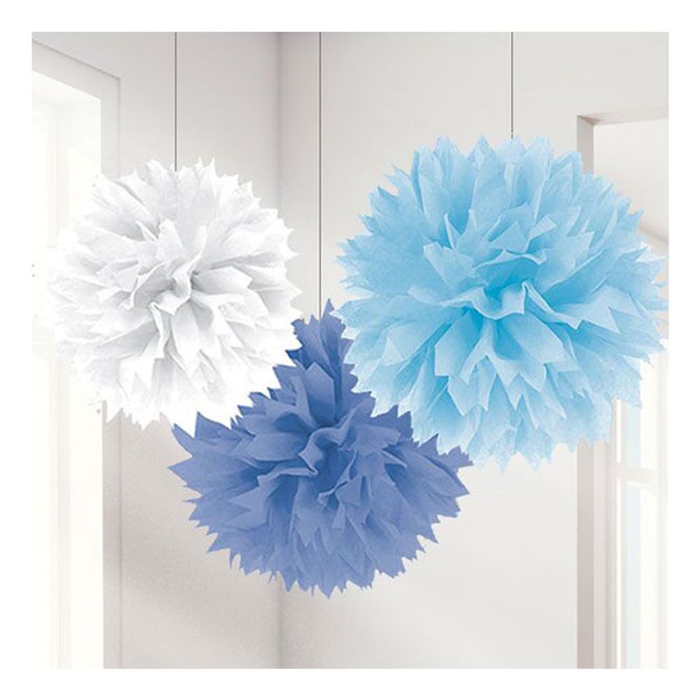 Pom Pom Sininen Mix Roikkuva Koriste